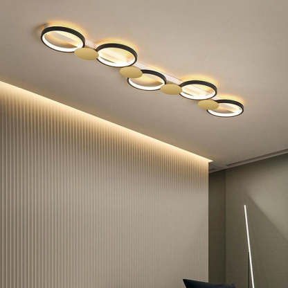 Scandinavian Iron Acrylic Round Ring Ceiling Light