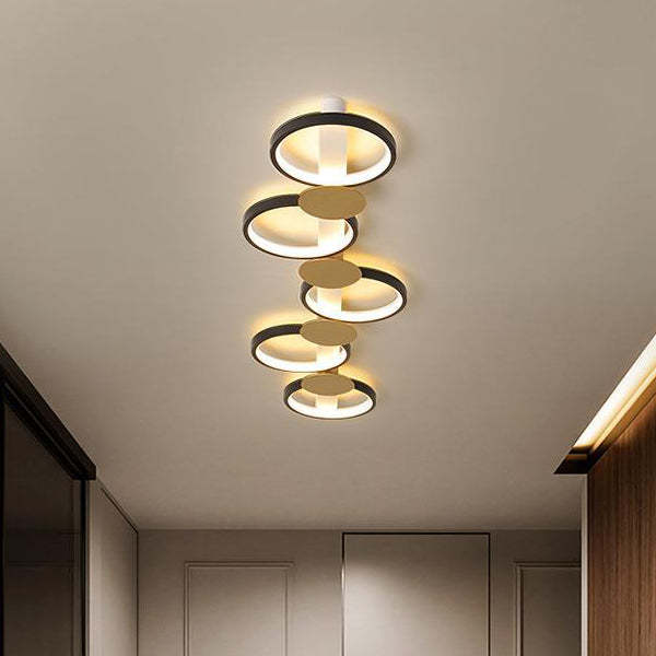 Scandinavian Iron Acrylic Round Ring Ceiling Light