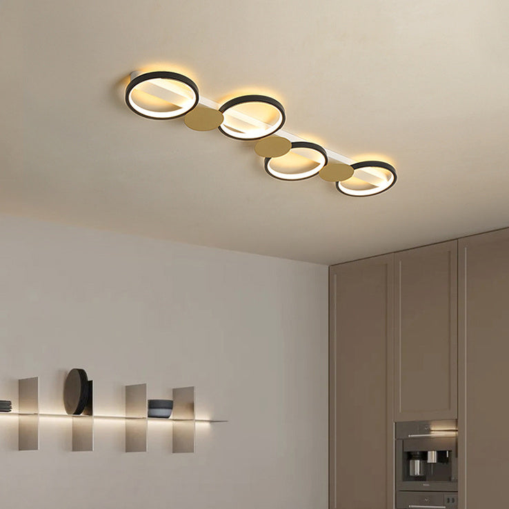 Scandinavian Iron Acrylic Round Ring Ceiling Light