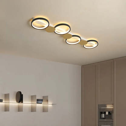 Scandinavian Iron Acrylic Round Ring Ceiling Light