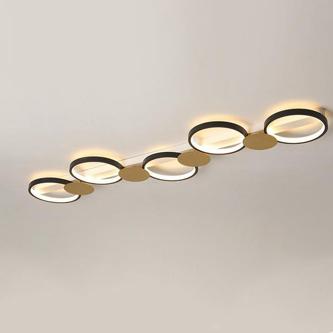 Scandinavian Iron Acrylic Round Ring Ceiling Light