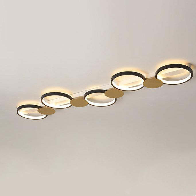 Scandinavian Iron Acrylic Round Ring Ceiling Light