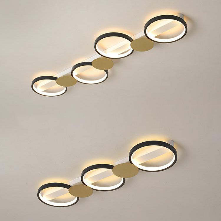 Scandinavian Iron Acrylic Round Ring Ceiling Light