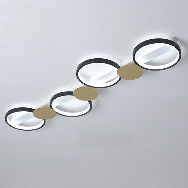 Scandinavian Iron Acrylic Round Ring Ceiling Light
