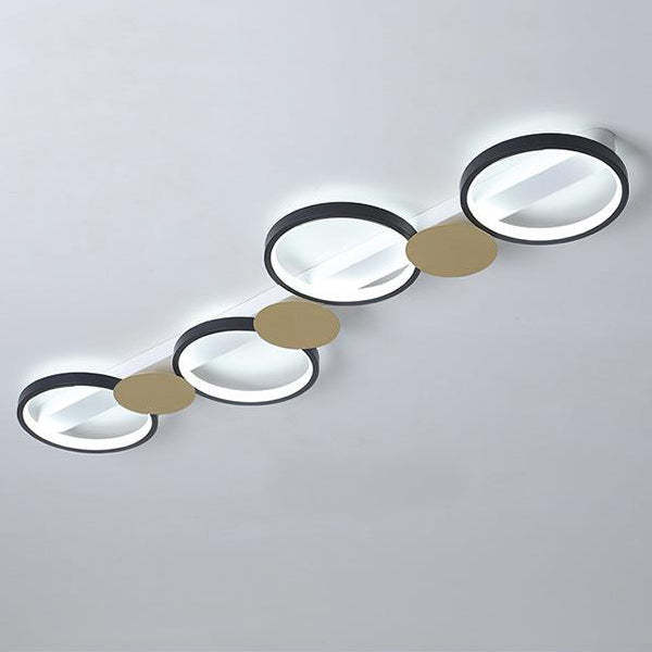 Scandinavian Iron Acrylic Round Ring Ceiling Light