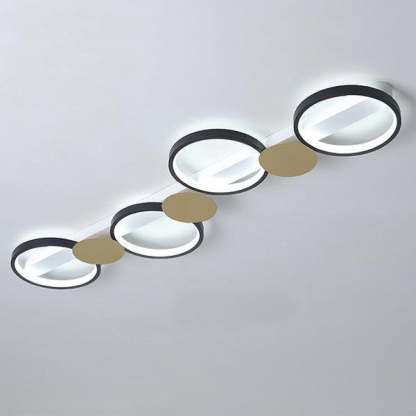 Scandinavian Iron Acrylic Round Ring Ceiling Light