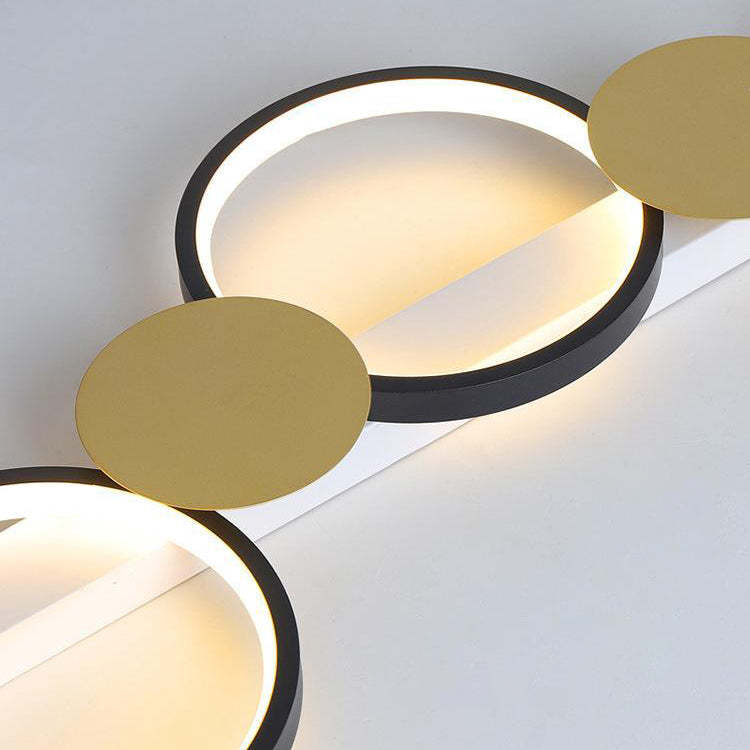 Scandinavian Iron Acrylic Round Ring Ceiling Light
