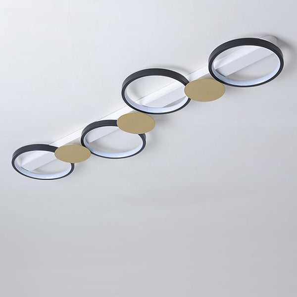 Scandinavian Iron Acrylic Round Ring Ceiling Light