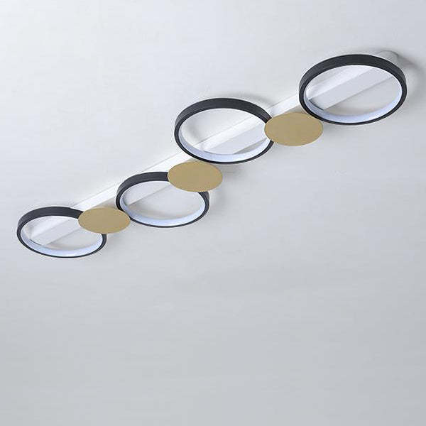 Scandinavian Iron Acrylic Round Ring Ceiling Light