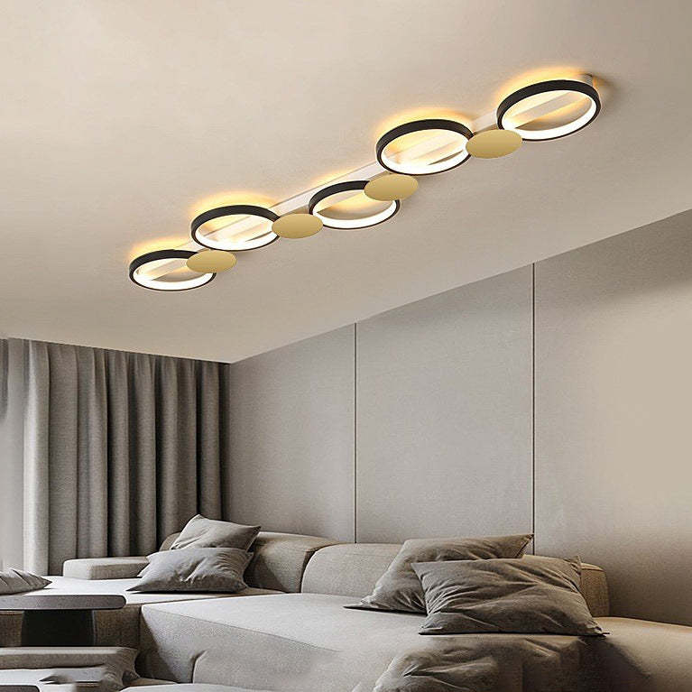 Scandinavian Iron Acrylic Round Ring Ceiling Light