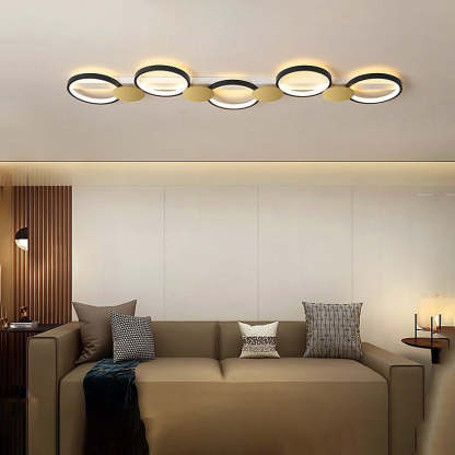 Scandinavian Iron Acrylic Round Ring Ceiling Light