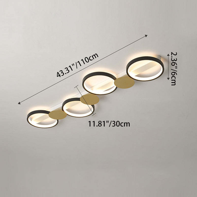 Scandinavian Iron Acrylic Round Ring Ceiling Light