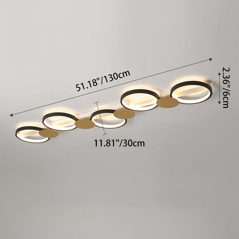 Scandinavian Iron Acrylic Round Ring Ceiling Light