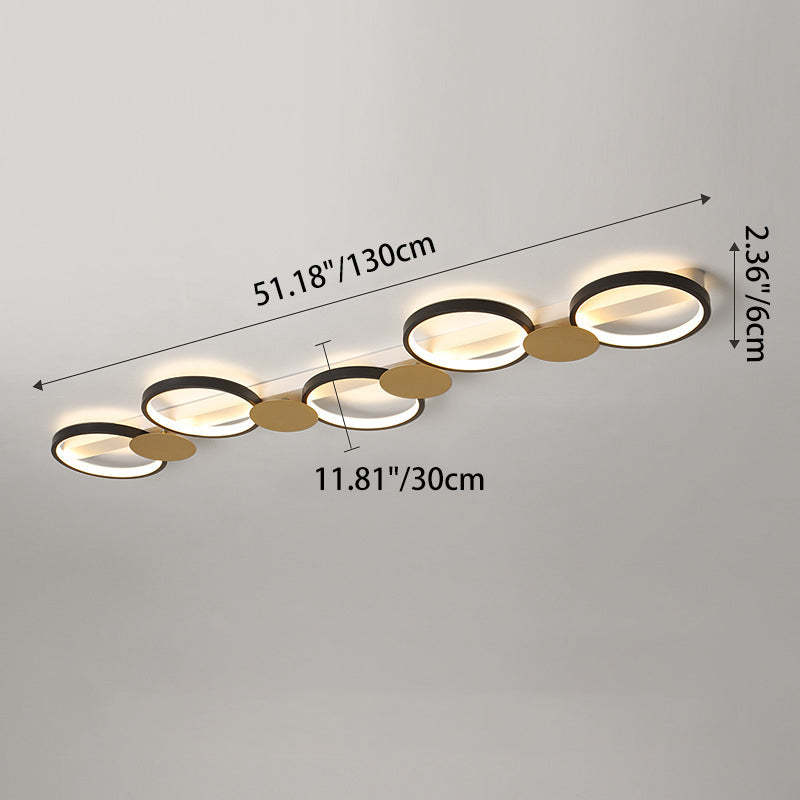 Scandinavian Iron Acrylic Round Ring Ceiling Light