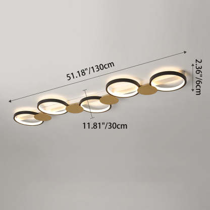 Scandinavian Iron Acrylic Round Ring Ceiling Light