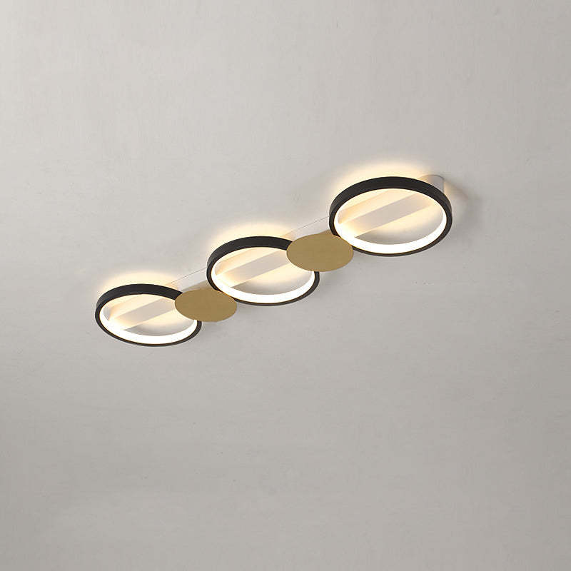 Scandinavian Iron Acrylic Round Ring Ceiling Light