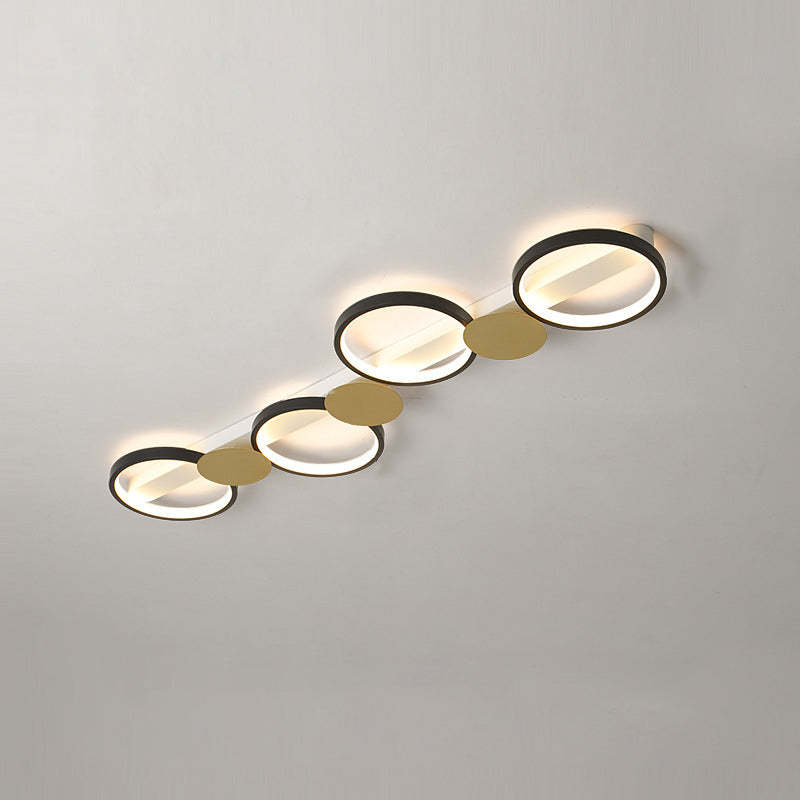 Scandinavian Iron Acrylic Round Ring Ceiling Light