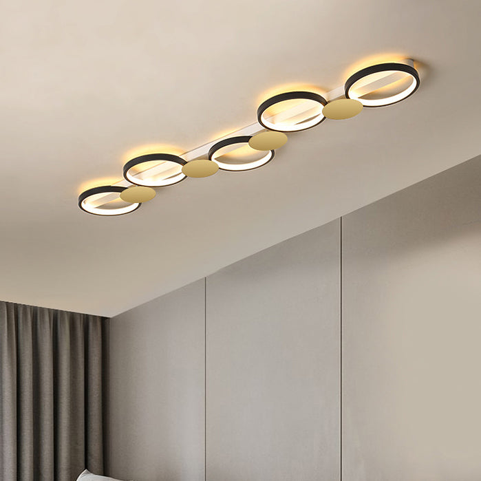 Scandinavian Iron Acrylic Round Ring Ceiling Light