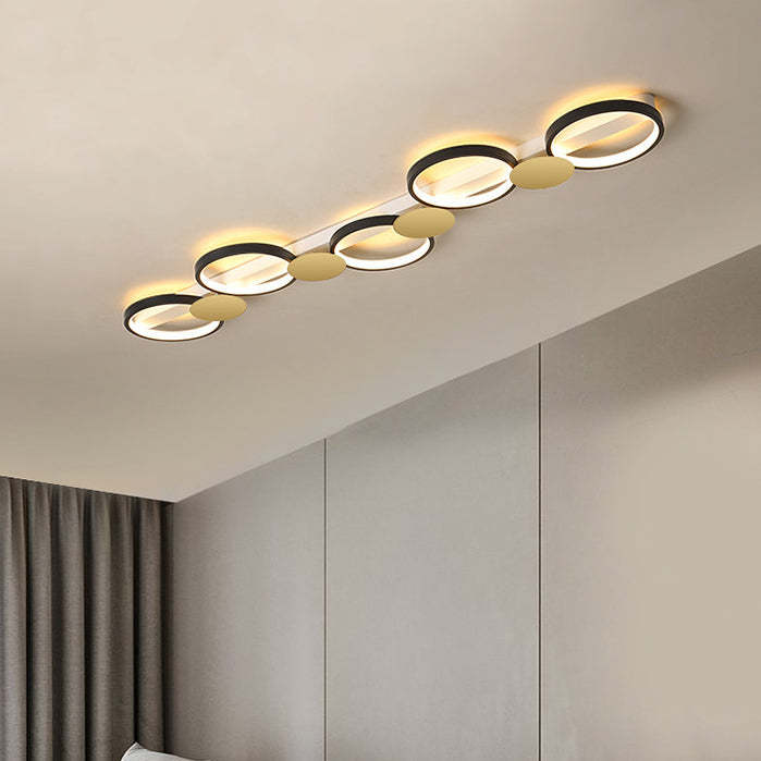 Scandinavian Iron Acrylic Round Ring Ceiling Light