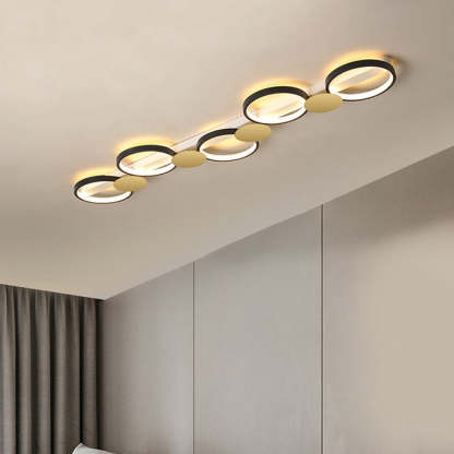 Scandinavian Iron Acrylic Round Ring Ceiling Light