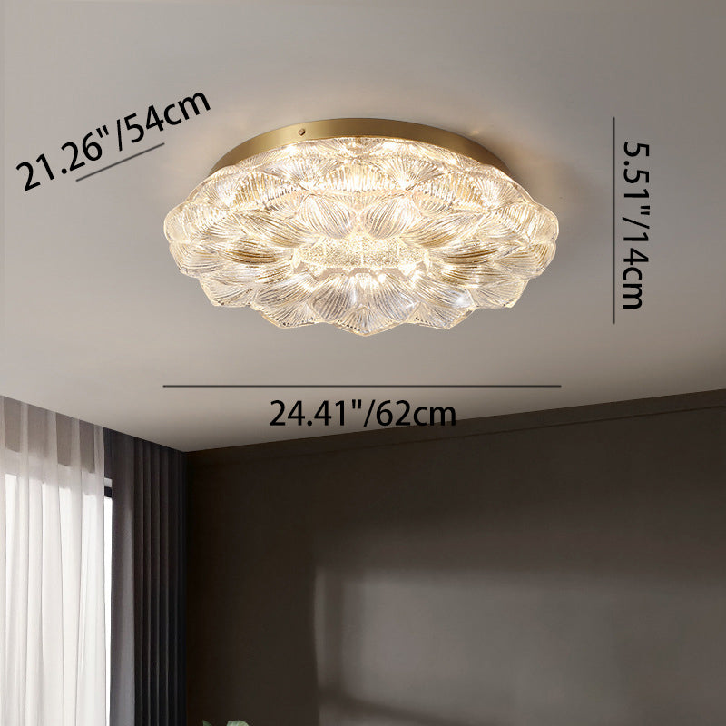 Contemporary Stainless Steel Lotus Ceiling Light — Infinitely Dimmable / 220V-240V For UK/AU