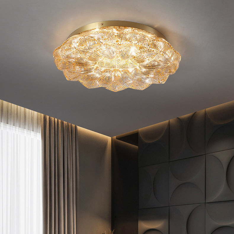 Contemporary Stainless Steel Lotus Ceiling Light — Infinitely Dimmable / 110V-120V For US/CA