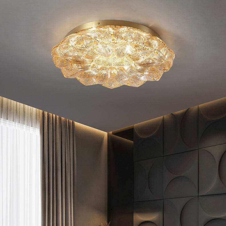 Contemporary Stainless Steel Lotus Ceiling Light — Infinitely Dimmable / 110V-120V For US/CA