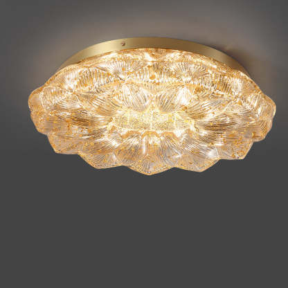 Contemporary Stainless Steel Lotus Ceiling Light