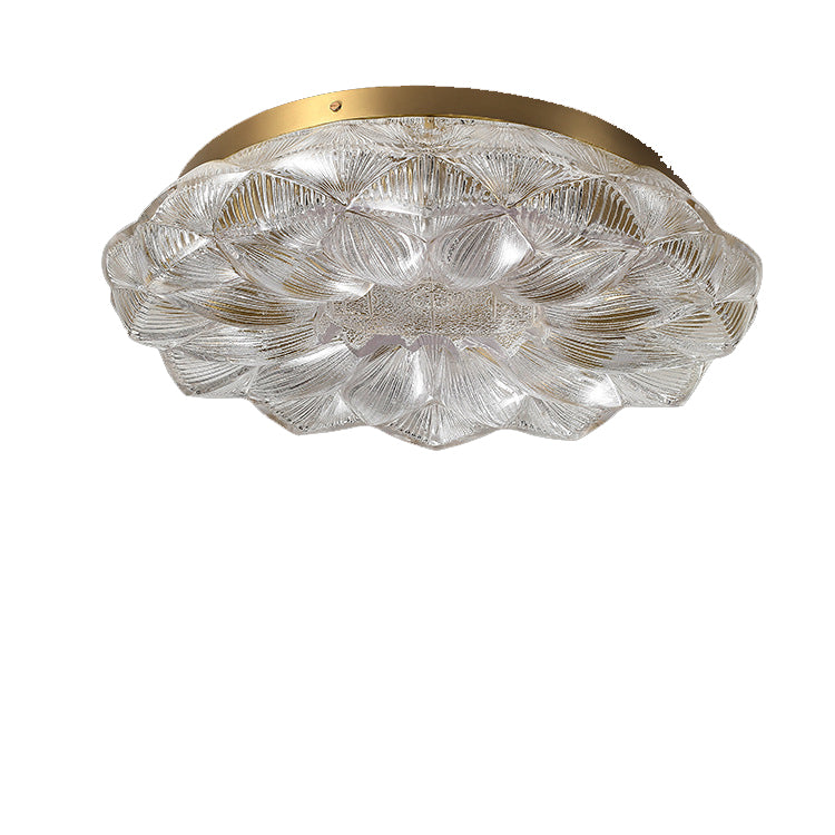 Contemporary Stainless Steel Lotus Ceiling Light
