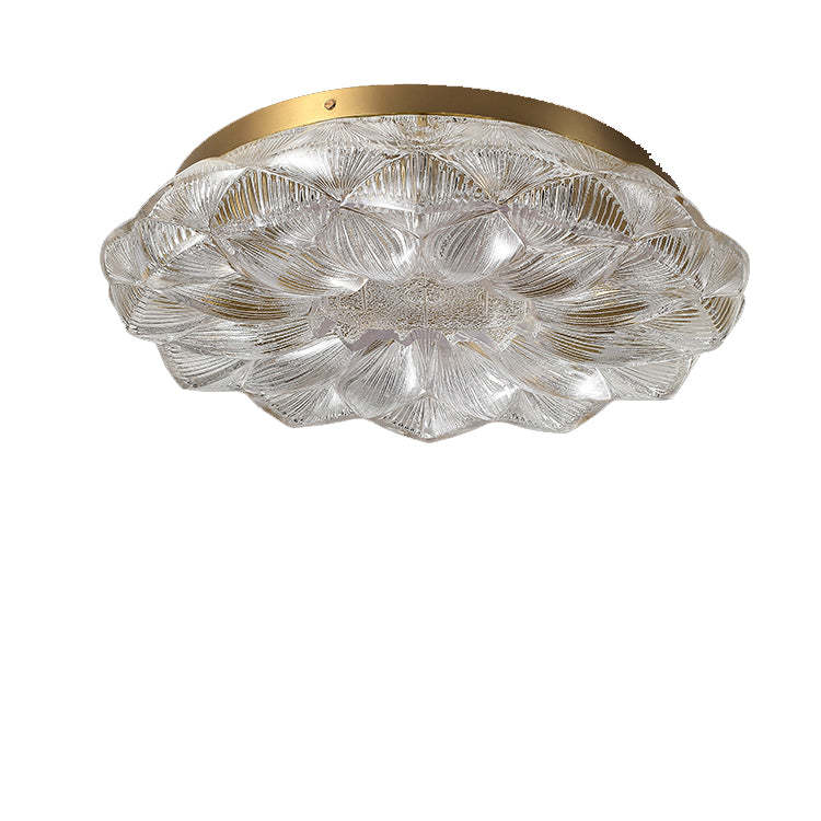 Contemporary Stainless Steel Lotus Ceiling Light