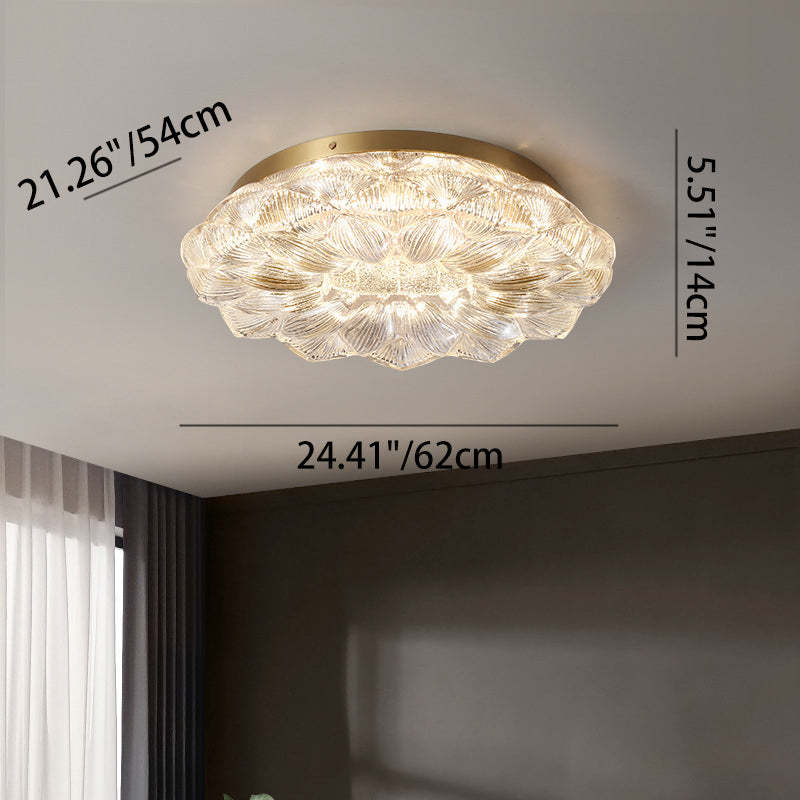 Contemporary Stainless Steel Lotus Ceiling Light — Infinitely Dimmable / 220V-240V For UK/AU