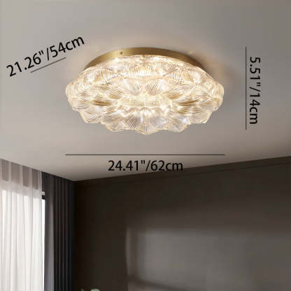 Contemporary Stainless Steel Lotus Ceiling Light — Infinitely Dimmable / 220V-240V For UK/AU