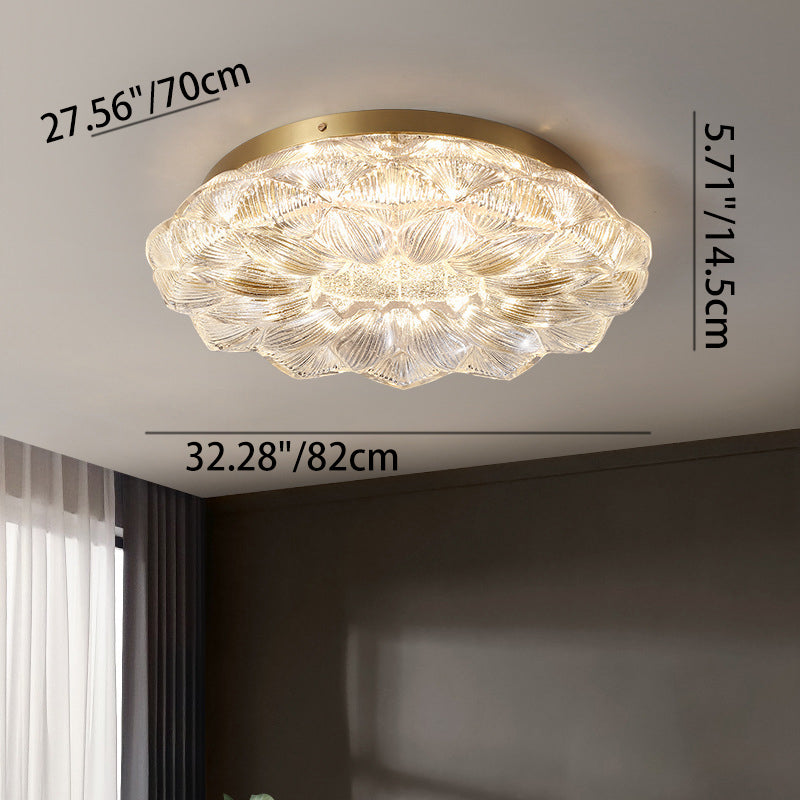 Contemporary Stainless Steel Lotus Ceiling Light — Infinitely Dimmable / 110V-120V For US/CA