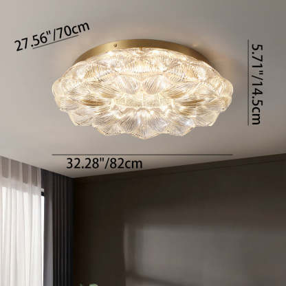 Contemporary Stainless Steel Lotus Ceiling Light — Infinitely Dimmable / 110V-120V For US/CA