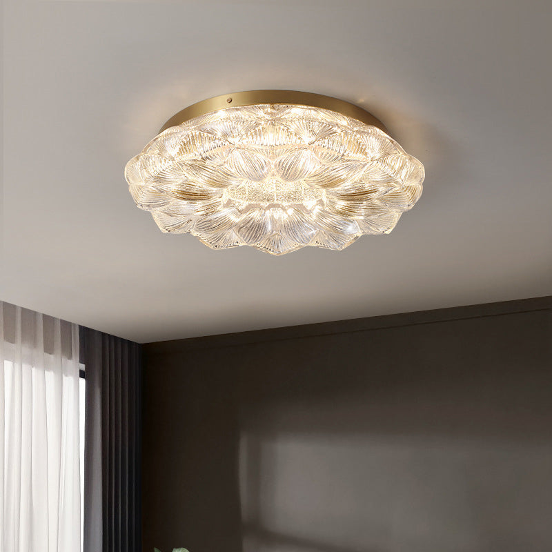 Contemporary Stainless Steel Lotus Ceiling Light — Infinitely Dimmable / 220V-240V For UK/AU
