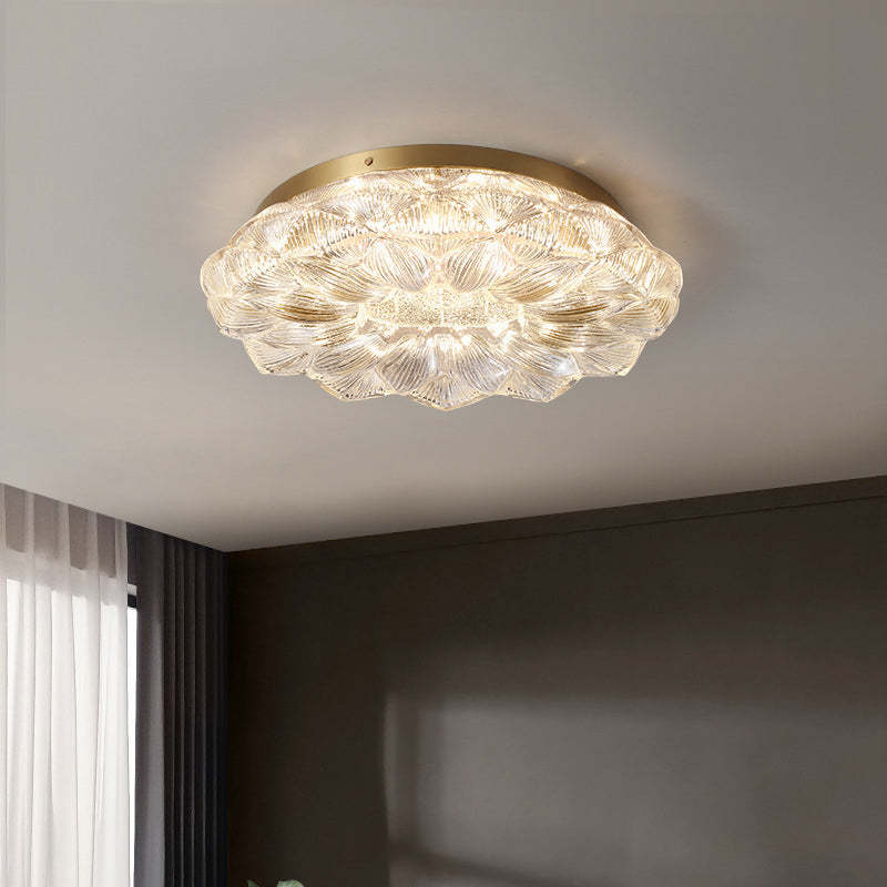 Contemporary Stainless Steel Lotus Ceiling Light — Infinitely Dimmable / 220V-240V For UK/AU