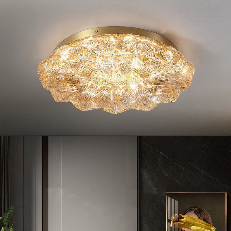 Contemporary Stainless Steel Lotus Ceiling Light — Infinitely Dimmable / 110V-120V For US/CA