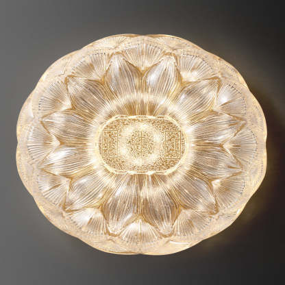 Contemporary Stainless Steel Lotus Ceiling Light — Infinitely Dimmable / 110V-120V For US/CA