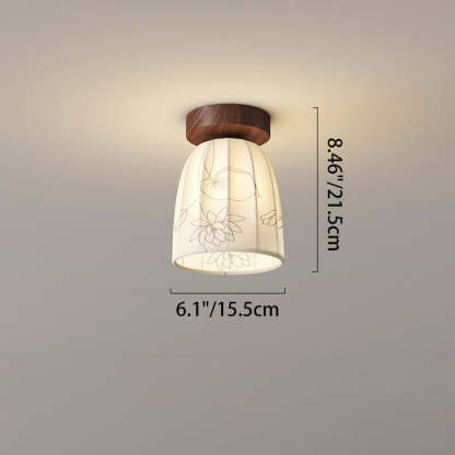 French Iron Semicircular Dome Ceiling Light