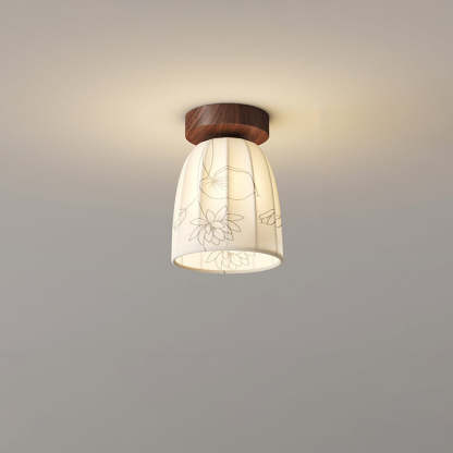 French Iron Semicircular Dome Ceiling Light