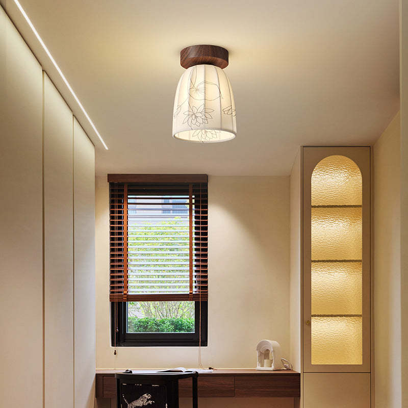 French Iron Semicircular Dome Ceiling Light