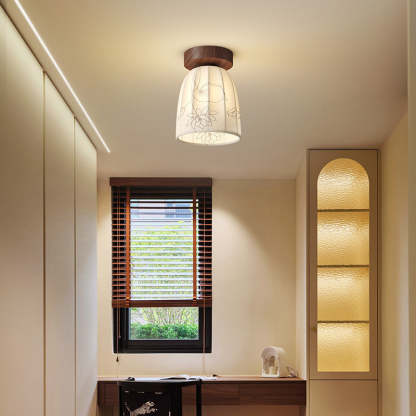 French Iron Semicircular Dome Ceiling Light
