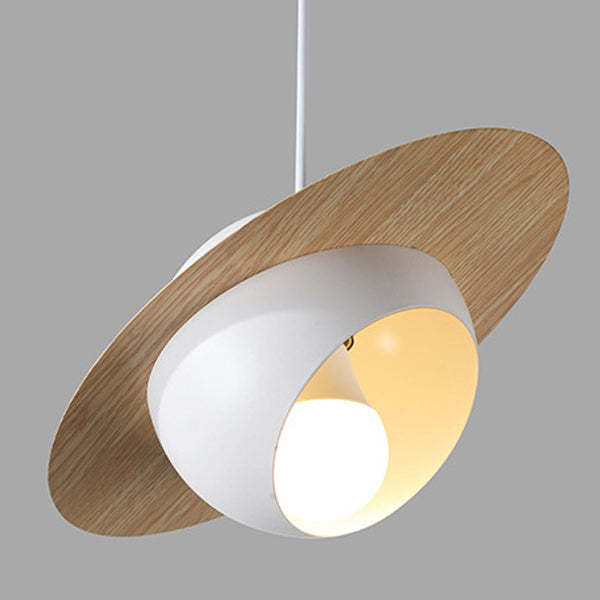 Nordic UFO Iron Aluminum Chandelier — White + Black / 220V-240V For UK/AU