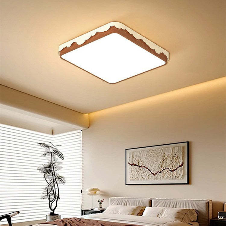 Retro Round Wavy Edge Acrylic LED Flush Mount Light