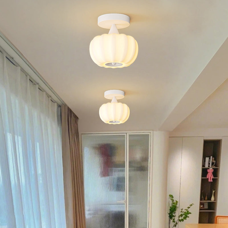 Nordic Pumpkin Iron Roto-Molded LED Ceiling Light