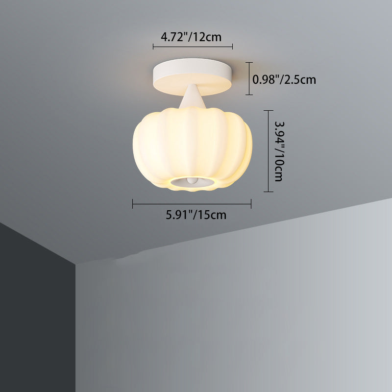 Nordic Pumpkin Iron Roto-Molded LED Ceiling Light