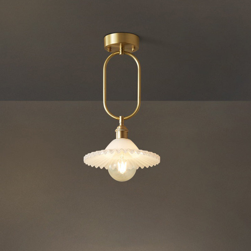 Contemporary Copper Conical Umbrella Ceiling Light — B / 110V-120V For US/CA