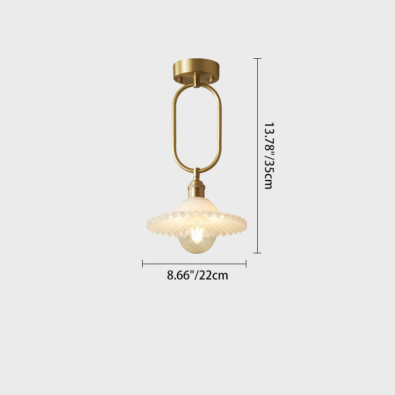 Contemporary Copper Conical Umbrella Ceiling Light — B / 220V-240V For UK/AU