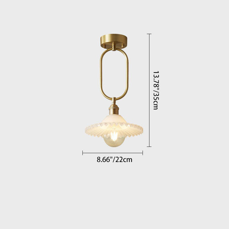 Contemporary Copper Conical Umbrella Ceiling Light — B / 220V-240V For UK/AU