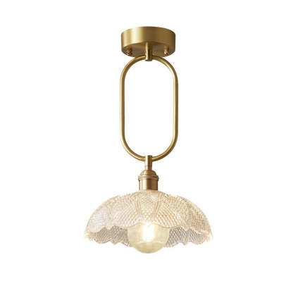 Contemporary Copper Conical Umbrella Ceiling Light